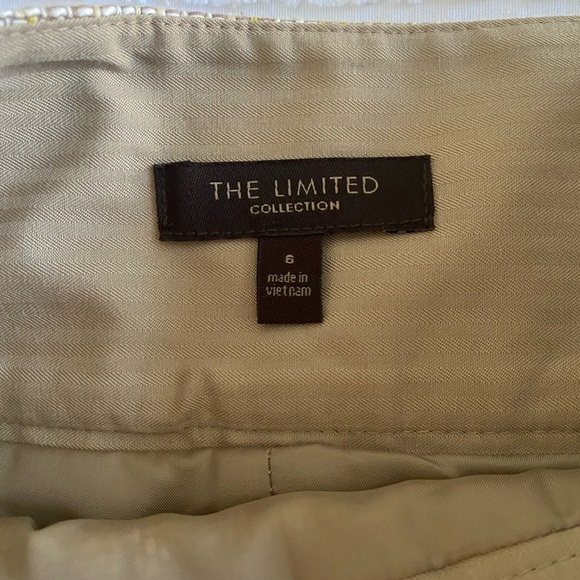 The Limited Yellow White Tan Pencil Skirt Size 6 - Picture 5 of 11